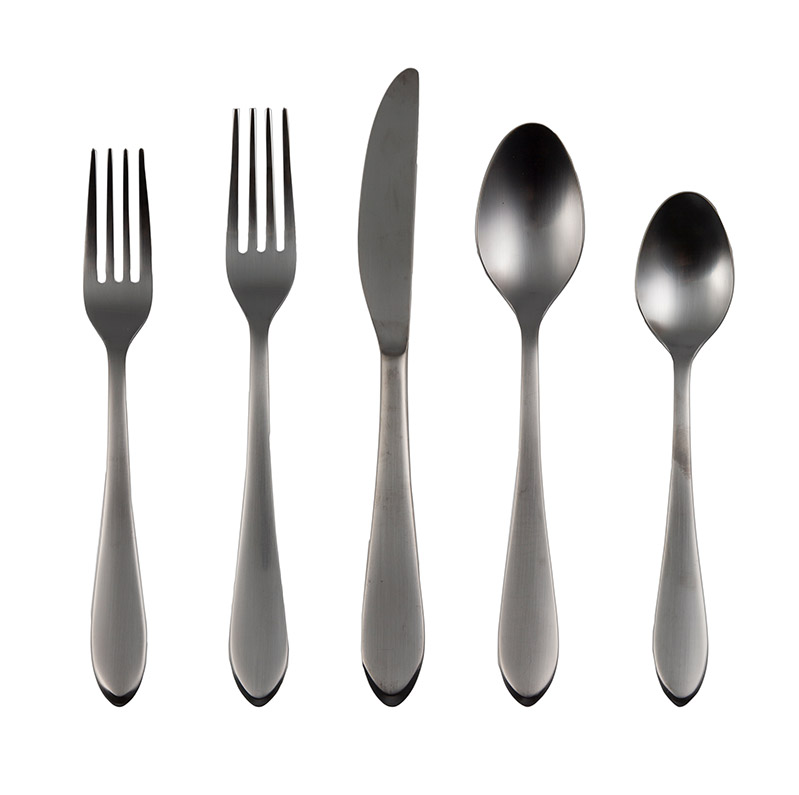 Fiestaware Maraca Black Satin 20-Piece Stainless Steel Flatware – The  Cook's Nook