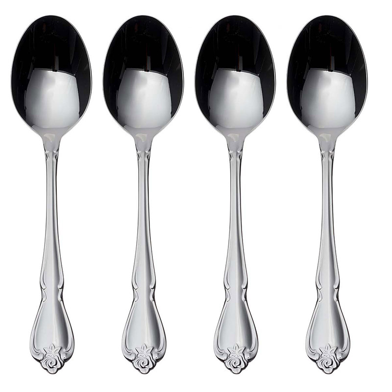 Oneida Arbor Rose 18/10 Stainless Steel Tablespoon/Serving Spoons