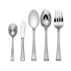 Gorham Column Frosted 5 piece Serving Set 