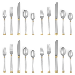 Lenox Eternal Gold 20 piece Stainless Flatware, Service for 4 