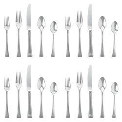 Lenox Federal Platinum Frosted 20 piece Stainless Flatware, Service for 4 