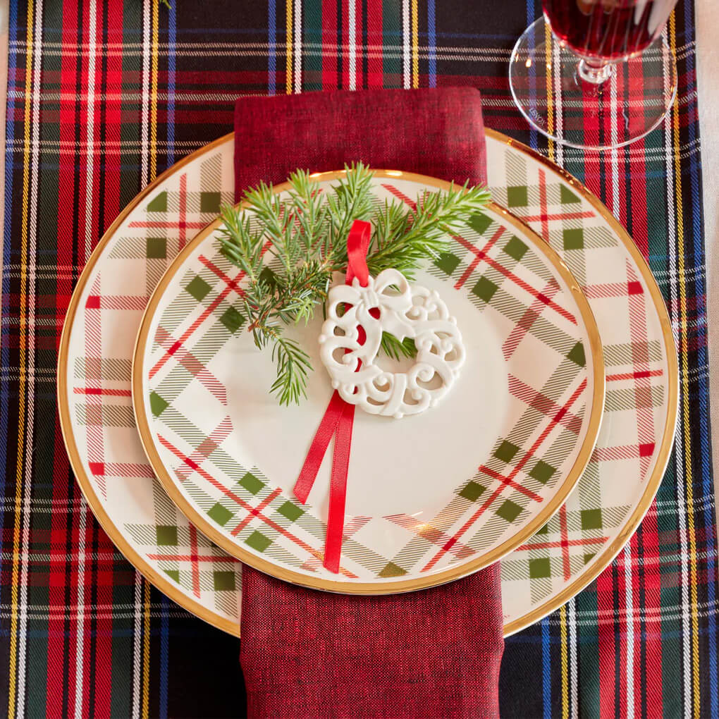 Lenox Holiday Plaid 12pc Dinnerware Set - LN-894963