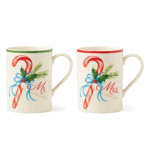 Lenox Mr & Mrs Holiday Mug Set