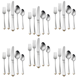 Oneida Golden Juilliard 30 piece, Service for 6 