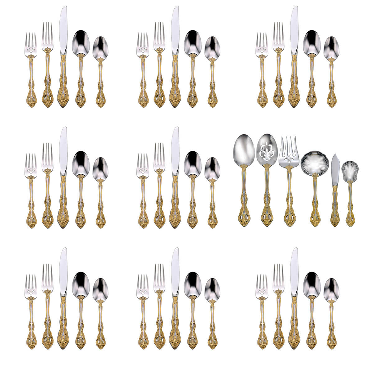 Oneida Golden Michelangelo 46 piece, Service for 8 - ON-GMK-46