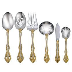 Oneida Golden Michelangelo 6 piece Serving Set 