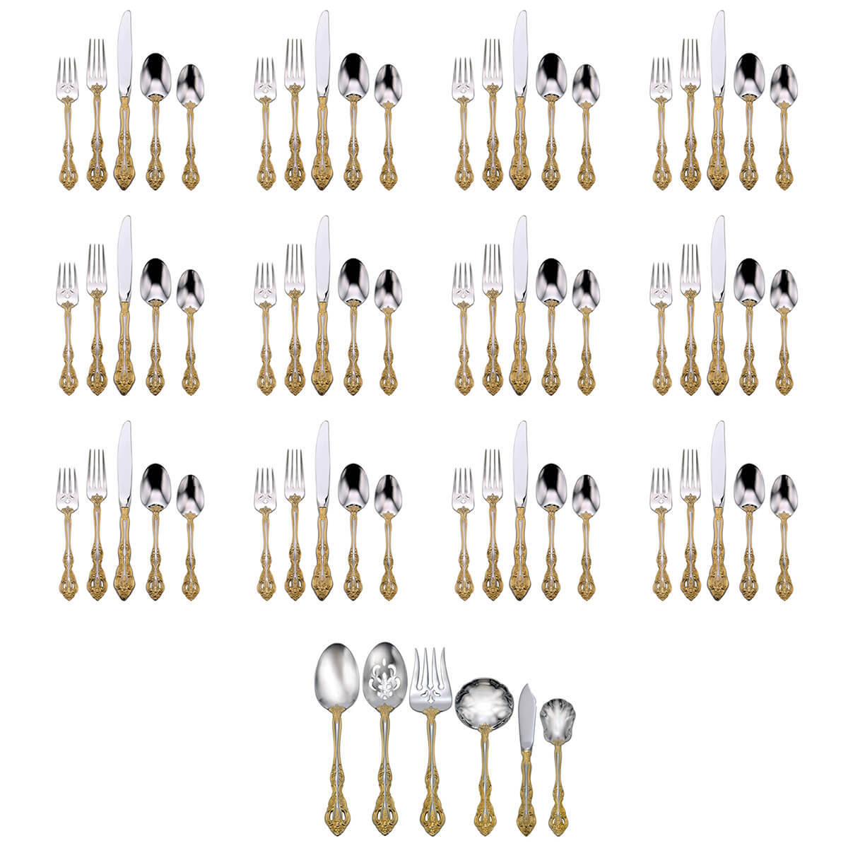 Oneida Golden Michelangelo 66 piece, Service for 12 - ON-GMK-66