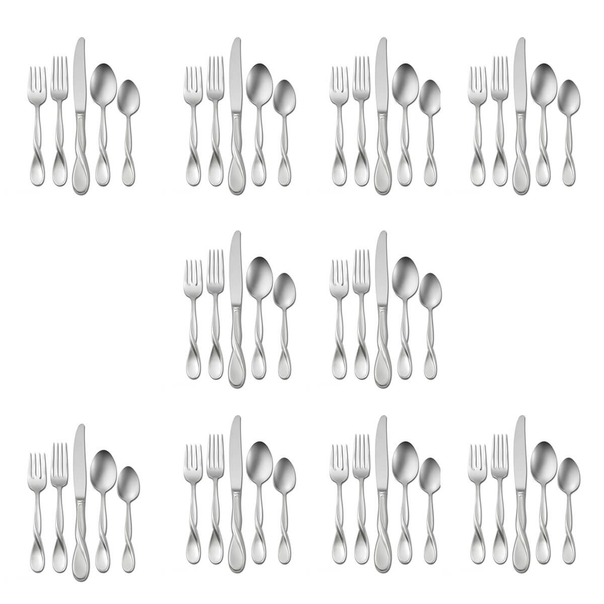 Oneida Satin Aquarius 50 piece, Service for 10 - ON-SAQ-50/10