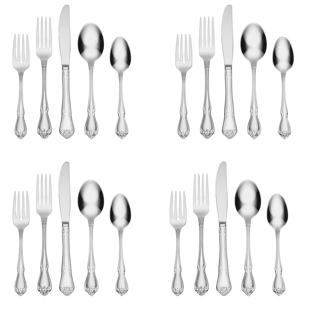 Oneida True Rose 20 piece, Service for 4 - B552020A