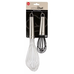 Prime Chef Set of 2 Whisks 