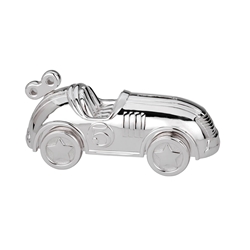 Reed & Barton Race Car Coin Bank 