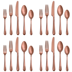 Skandia Mirabella Satin Copper Titanium 20 piece, Service for 4 