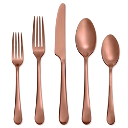 Skandia Mirabella Satin Copper Titanium 5 piece Place Setting 